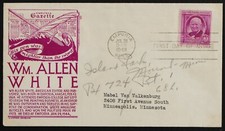 U.S. Used Stamp Scott #960 3c William Allen White Anderson First Day Cover