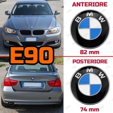 STEMMA BMW SERIE 3 E90 FREGIO LOGO EMBLEMA COFANO ANTERIORE 82 POSTERIORE 74 mm