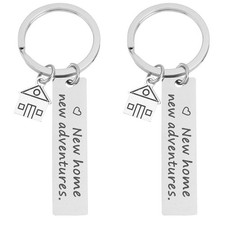  2 Pcs Portachiavi Forma Di Casa Arredamento Fascino Della Catena Chiave