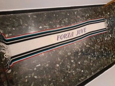 SCIARPA SCARF VINTAGE '80 FOOTBALL CALCIO JUVENTUS. PANNO BORDO TRICOLORE