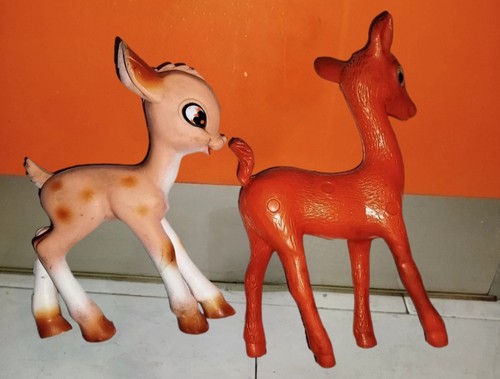 Pupazzi gomma plastica bambi - gomma,