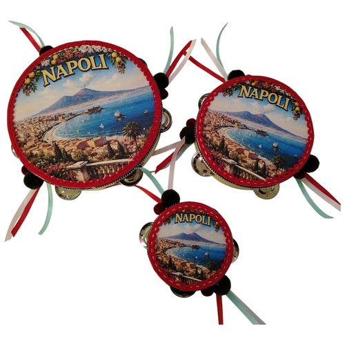 Tamburello napoli pelle e - tamburello, in