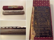 Armonica a bocca "Bravi Alpini" con scatola originale fabbricante M.Hohner