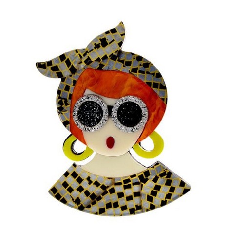 Broche bijou élégante visage - bijou,