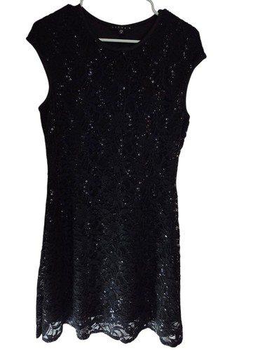 Abito tiana nero paillettes - nero,