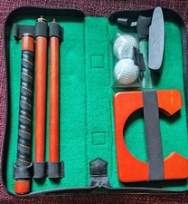 Set Golf Da Ufficio Mai Usato Astuccio Elegante In Pelle  SPLENDIDA IDEA REGALO 