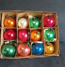 Palle di Natale vari colori in vetro, vintage addobbi palline, Prezzo Singolo