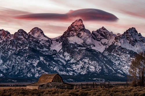 Fotografia moulton barn sunset - moulton,