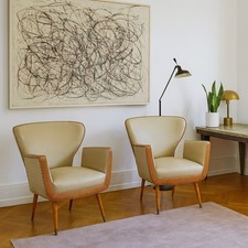 Poltrone Vintage Legno Ottone