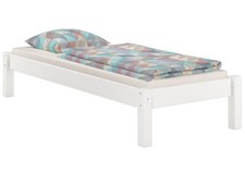 Solido letto bianco,pino con