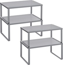 SONGMICS Portaspezie, Ripiano impilabile ed espandibile per la cucina