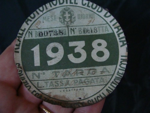 Bollo raci 1938 originale - raci,