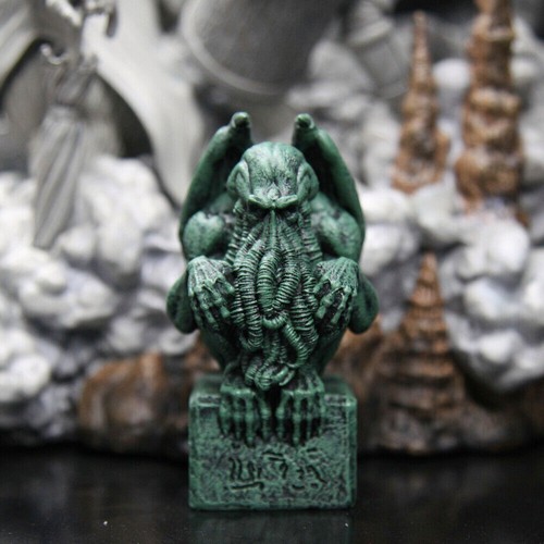 Cthulhu painted statue - cthulhu,