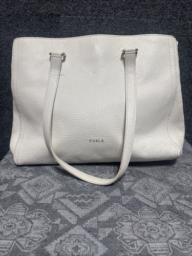 Furla ivory pebble - ivory, leather