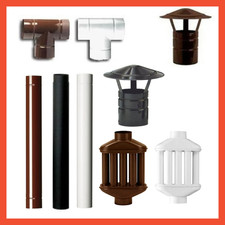 Tubo Stufa per Camino a Legna Canna Fumaria Porcellanati Nero Opaco Marrone