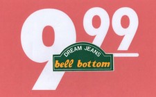 Adesivo Vintage Sticker Aufkleber Autocollant BELL BOTTOM Dream Jeans