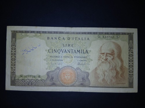 50000 lire leonardo vinci - lire, da