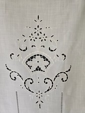 Tenda misto lino con ricamo a mano intaglio 60x150 cm tenda a pannello