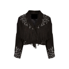 giacca donna nera in pelle