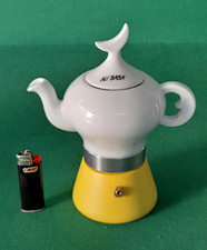 CAFFETTIERA ESPRESSINA D'ANCAP ALÌ BÀBÀ ALI BABA ACCIAIO PORCELLANA INUSATA. CE8