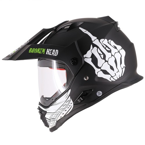 Casco enduro rotto - casco,