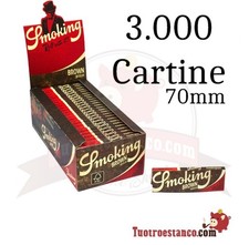 Cartine Smoking Brown Corte Marrone Senza Cloro Singole 50 Libretti