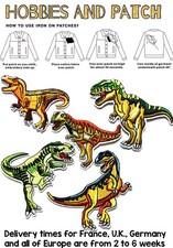 lotto 5 x patch dinosauri