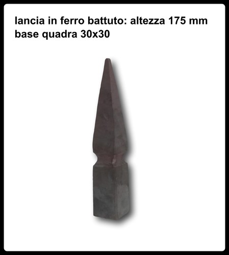 Lancia ferro battuto - lancia, in