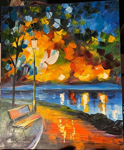 Dipinto olio originale leonid - dipinto,