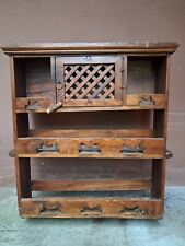 PIATTAIA ANTICA LEGNO-PIATTAIA VINTAGE-PENSILE CUCINA-PIATTAIA ANTICA- LEGGI