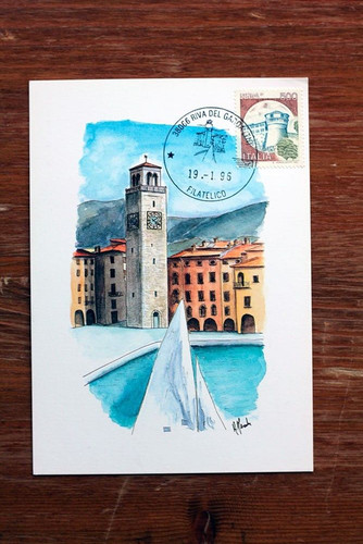 Cartolina commemorativa riva - cartolina,