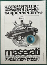Rara Pubblicità MASERATI Mistral Coupe’ del 1968