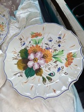 set di 4 piatti vintage ceramica di Bassano + piatto grande