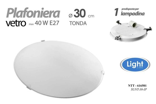 Plafoniera tonda applique - tonda, da