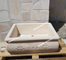 LAVANDINO LAVABO VASCA  PILOZZO PER ESTERNO DA GIARDINO IN CEMENTO MARMO 42X53 C