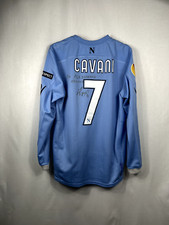 Maglia Napoli match Issued Cavani Europa league manica lunga rare trikot signed
