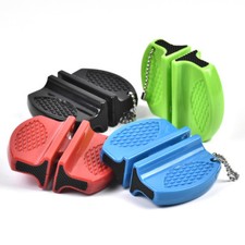 1pz Mini Asta Ceramica Acciaio Tungsteno Affilacoltelli Due Stadi Tipo Farfalla