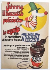 Pubblicita' Marmellata Santa Rosa Johnny Bassotto Poliziotto Advertising 1977(T1