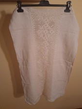 Coppia tendine con inserto in uncinetto cotone