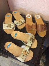 zoccoli legno Donnabambina 3 Paia.. Numero 32 ..vera Pelle