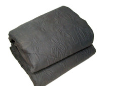 West Elm Organic Diamond Medallion Dark Gray Matelasse Full Queen Duvet Cover