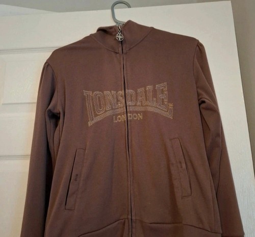 Felpa donna lonsdale marrone - lonsdale,