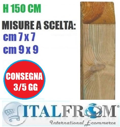Palo quadro legno pino - di, h