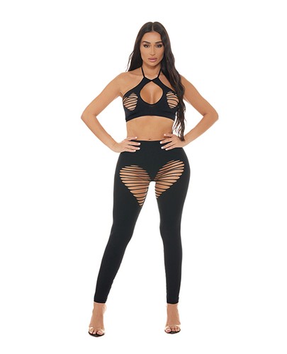 Lingerie leggings nero - leggings,
