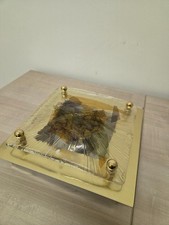 Lampada/Plafoniera da soffitto con vetro di Murano La Murrina lavorato oro