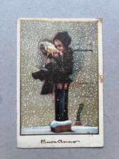 m) Small size postcard Happy