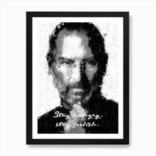 Steve Jobs Art Print Framed