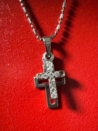 Collana vintage con - croce, e