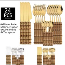 Servizio 24 Posate Oro Lucido