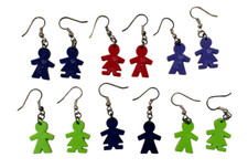 LOTTO 12 ORECCHINI I BIRIKINI BIMBO E BIMBA DA CM 2 BAMBINO E BAMBINA + stand